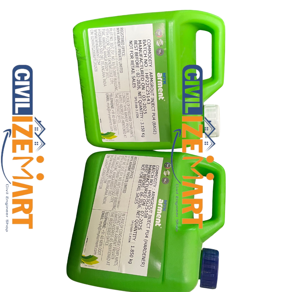 Myk Armgrout Inject Pu4 (5Kg) Waterproofing Chemical - Boiling Point: Not Specified