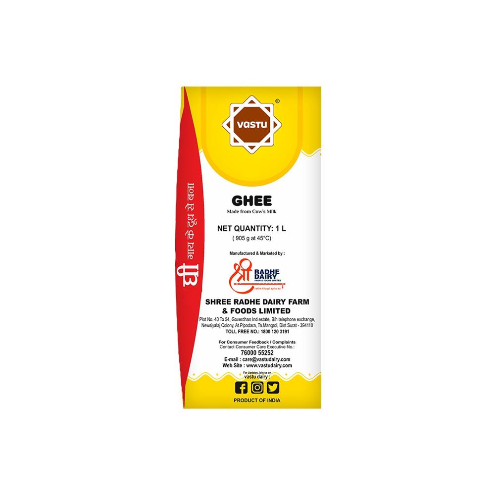 1 Ltr Cow Ghee Tetra Pack