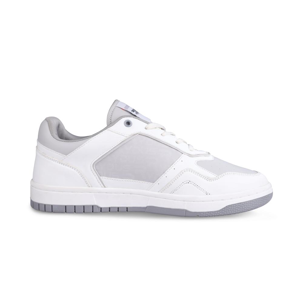 R-Club White & Grey Men's Casual Shoes