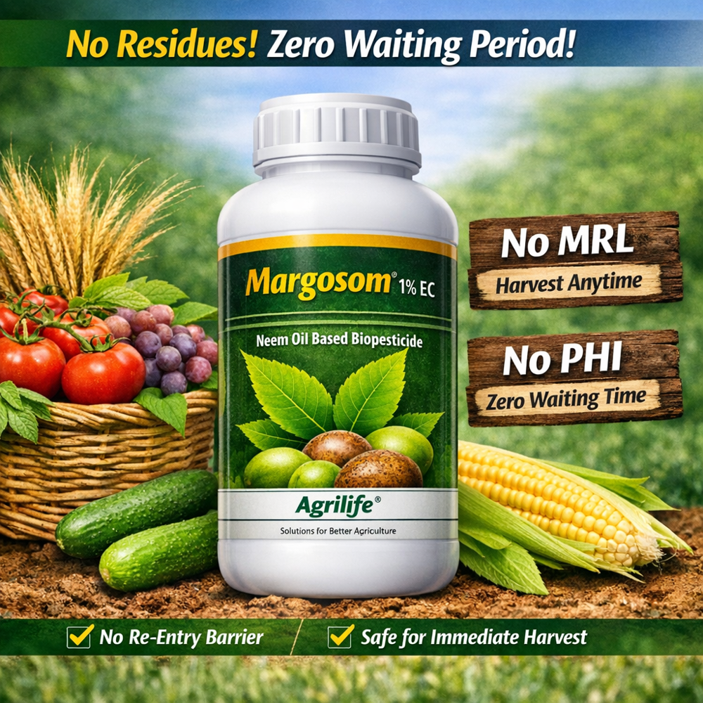 Margosom 1% EC - Azadirachta indica - Neem Oil 10000 PPM