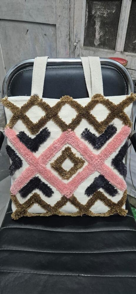 Cotton Tufted Tote Bag