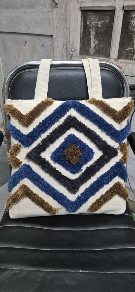 Cotton Tufted Tote Bag