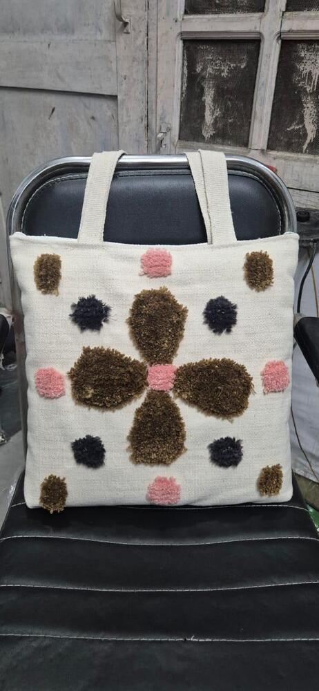Cotton Tufted Tote Bag