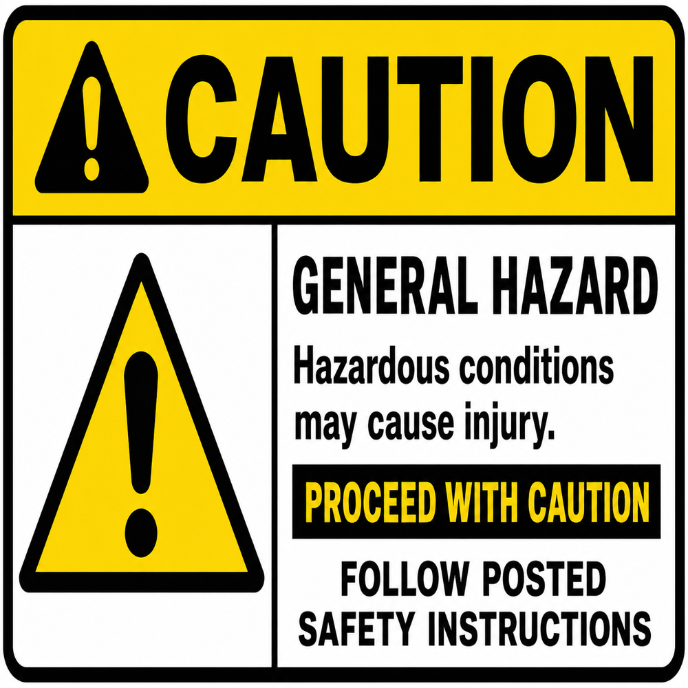 Caution Sign Board - Application: Factories