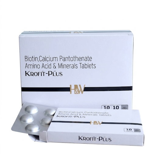 KROFIT-PLUS Tablets (Biotin, Calcium Pantothenate, Amino Acid & Minerals Tablets)