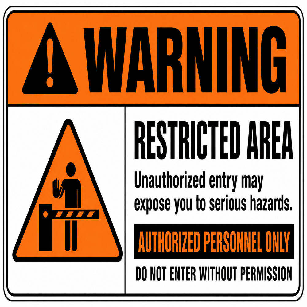 Warning Sign Board - Application: Factories
