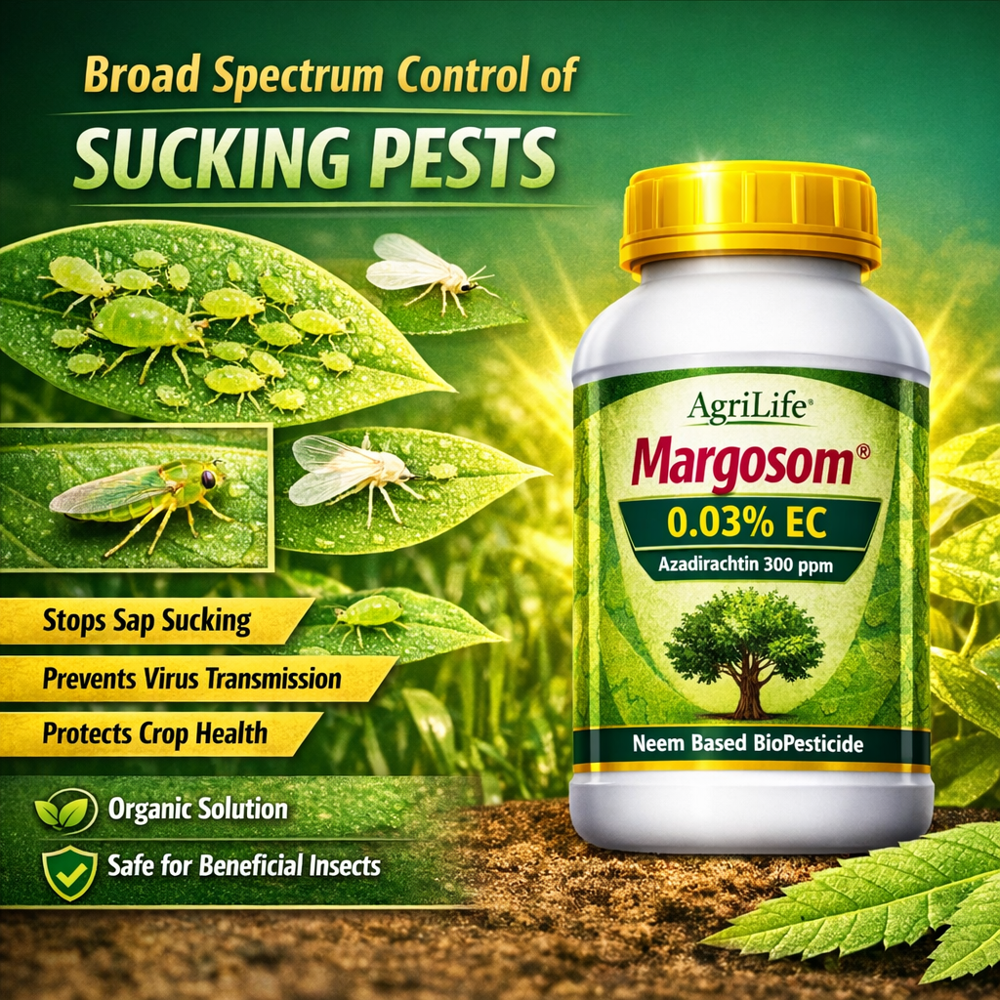 Margosom 0.03 % EC - Azadirachta indica (Neem Oil 300 PPM)