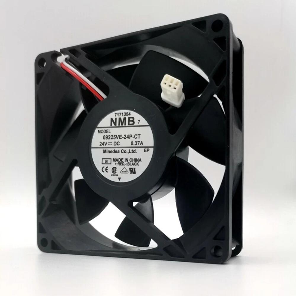 NMB-MAT 09225VE-24P-CT 24V DC 0.37A 9225mm Ball Bearing Industrial Axial Cooling Fan