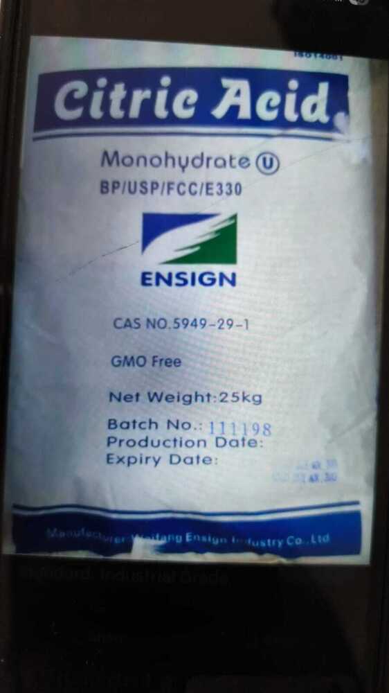 Ensign Citric Acid Monohydrate