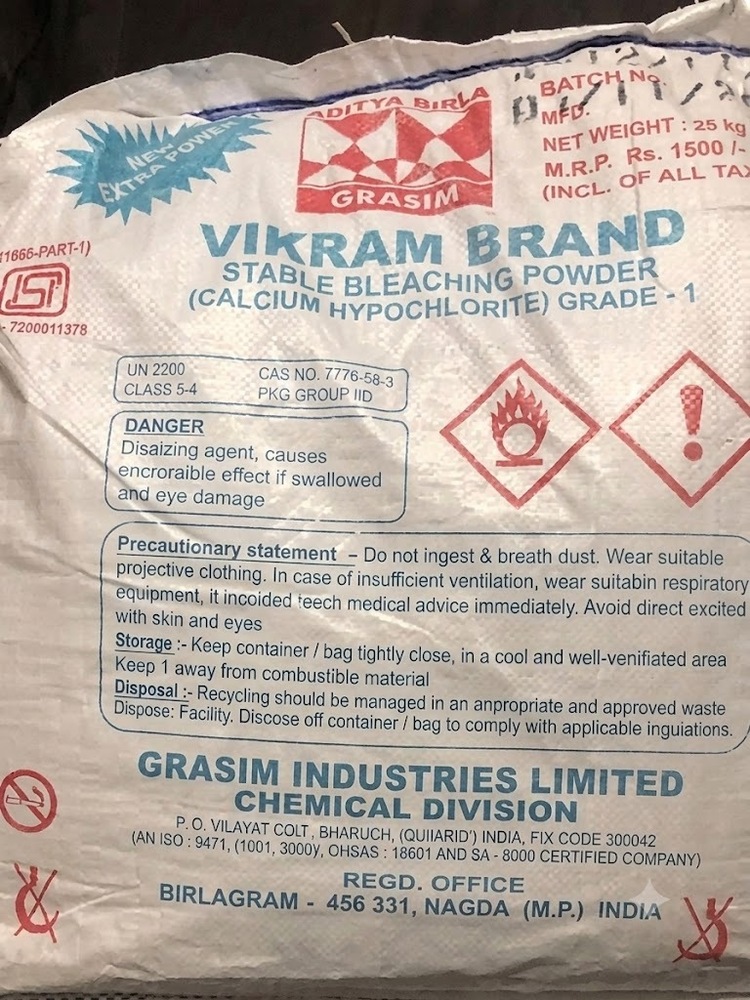 Bleaching Powder - Boiling Point: Not Applicable (Decomposes On Heating)