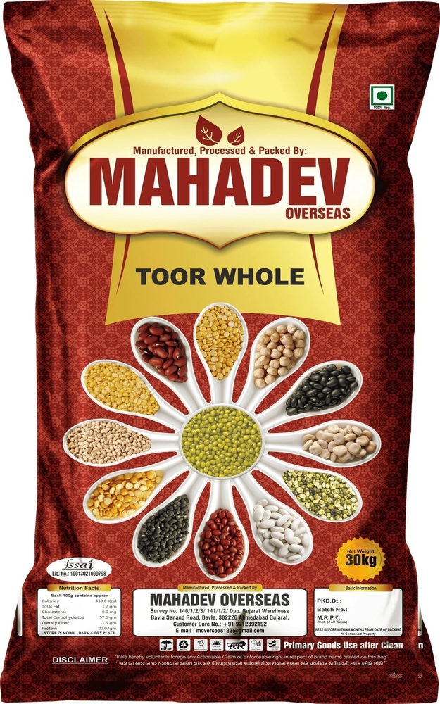 Toor Whole Dal