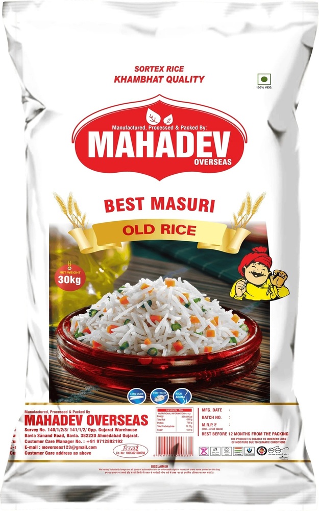 30KG Best Masuri Old Basmati Rice