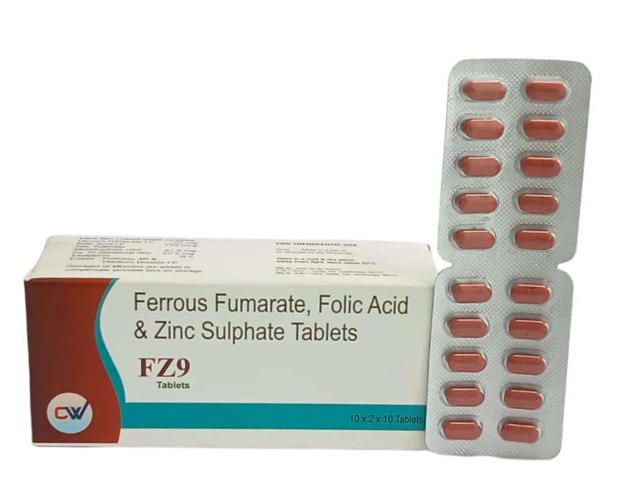 Ferrous Fumarate Folic Acid Zinc Sulphate Tablet