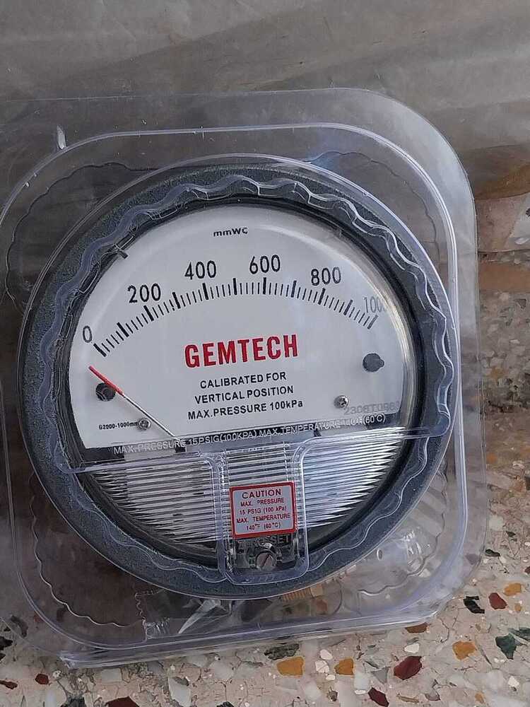 GEMTECH Differential Pressure Gauge Instrument Authorised Distributor in Gandhi Nagar Delhi NCR India