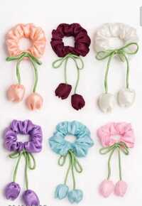 Tulip Scrunchies Rubber Hair Band