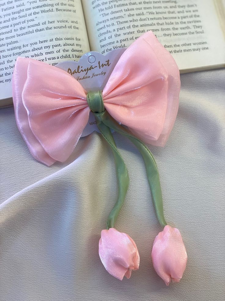 Tulip Bow Scrunchies Rubber Hair Band
