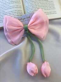Tulip tulip  Bow Scrunchies Rubber bands