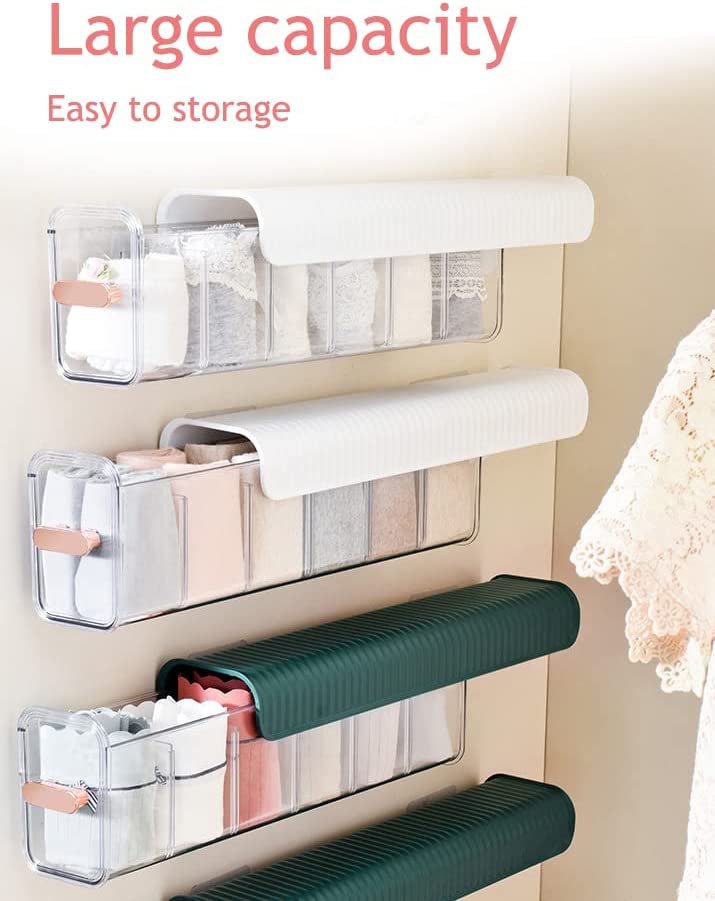 6-CELL DRAWER ORGANIZER, WALL HANGING STORAGE BOX,SOCKS ORGANIZER,CLOSET ORGANIZATION