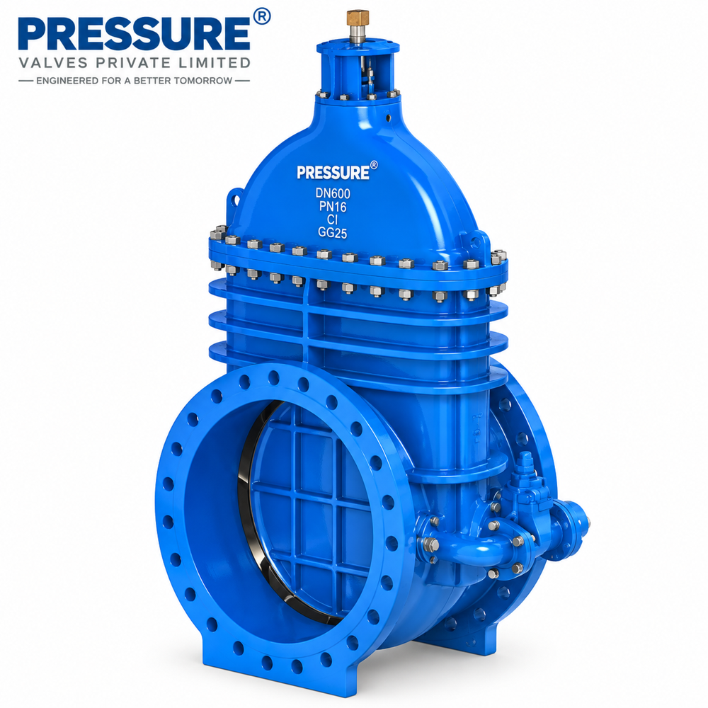 Sluice Valve - Cast Iron, 50mm To 600mm Port Size | Non-rising Spindle, Metal To Metal Seating, Flanged Connections, Manual Gear Operation