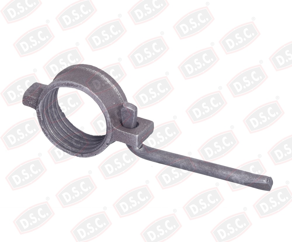 Prop Nut - Cast Iron Or Steel, Ring Type With L Handle, Galvanized Or Painted Finish, Adjustable Scaffolding Support