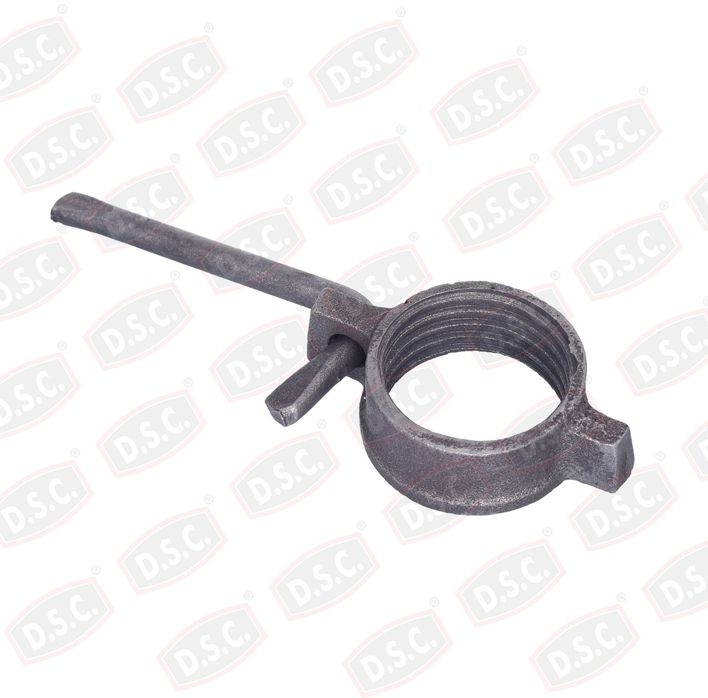 Prop Nut - Cast Iron Or Steel, Ring Type With L Handle, Galvanized Or Painted Finish, Adjustable Scaffolding Support
