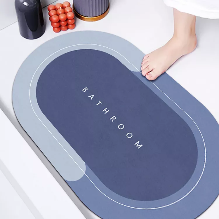 Anti Slip Bathroom Mat Water Absorbent Bath mat Quick Dry Bath Mat Rug Rubber Floor Mat