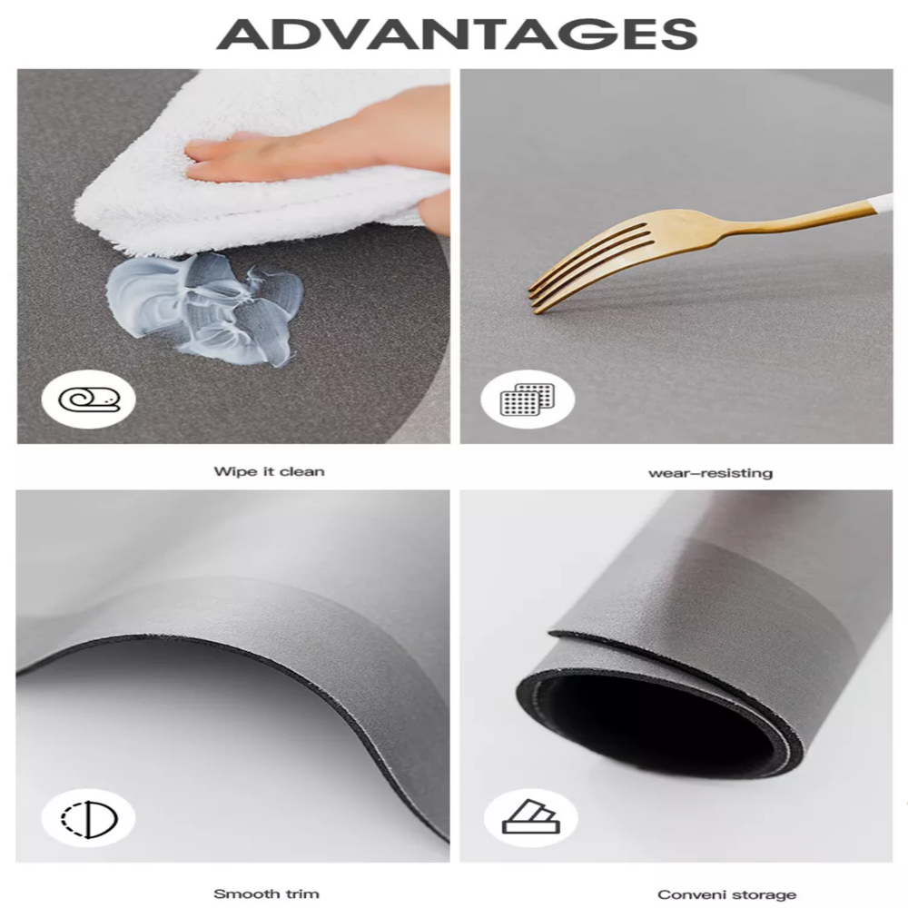Anti Slip Bathroom Mat Water Absorbent Bath mat Quick Dry Bath Mat Rug Rubber Floor Mat