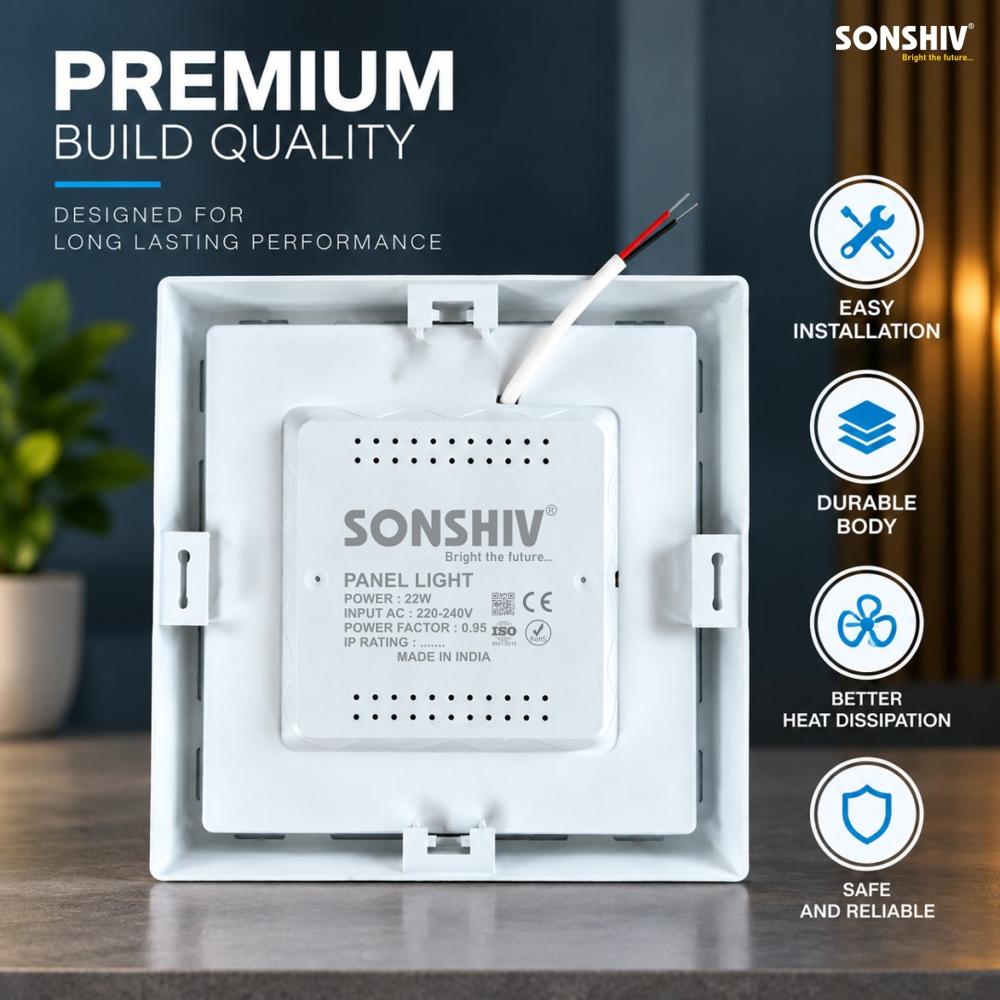 22w Square Surface Panel Light