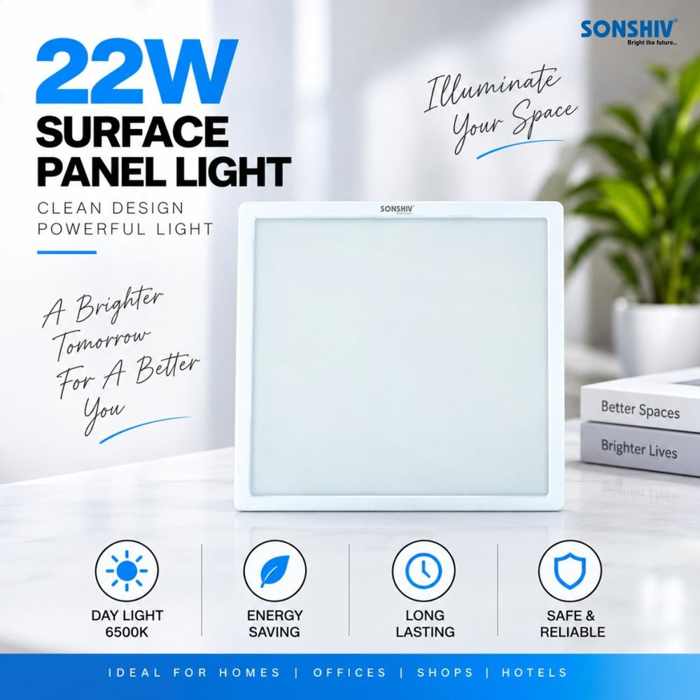 22w Square Surface Panel Light