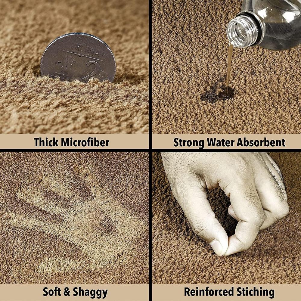 Grey Microfiber Door Mat Bath Mat Ultra Absorbent AntiSlip QuickDry Floor Mat for Home Bathroom