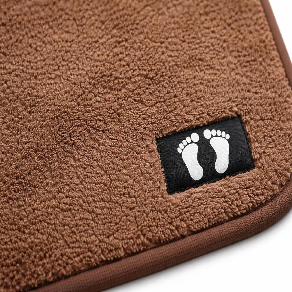 Grey Microfiber Door Mat Bath Mat Ultra Absorbent AntiSlip QuickDry Floor Mat for Home Bathroom