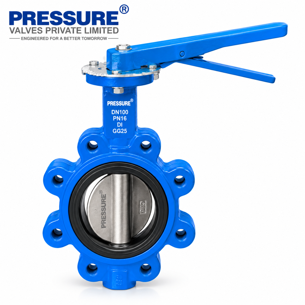 Butterfly Valve - Color: Blue Paint Coated