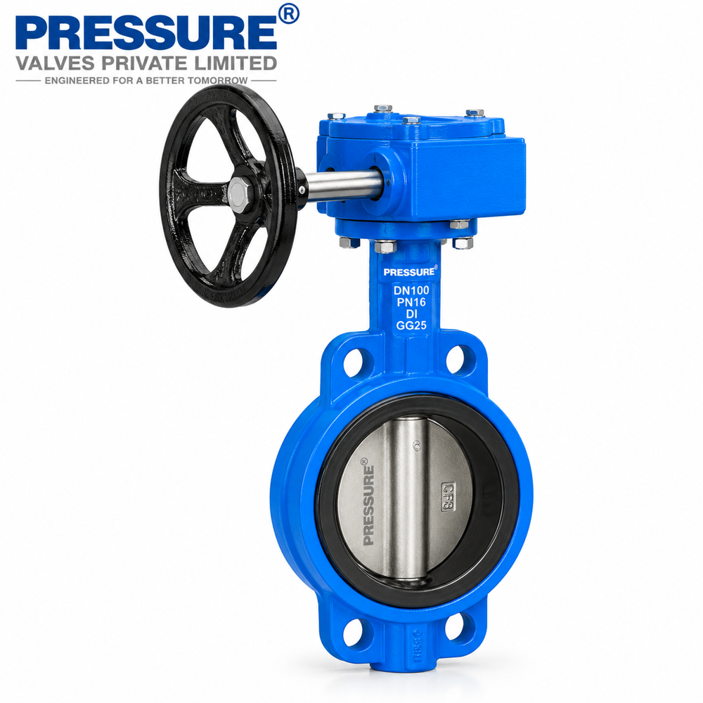 Butterfly Valve - Color: Blue Paint Coated