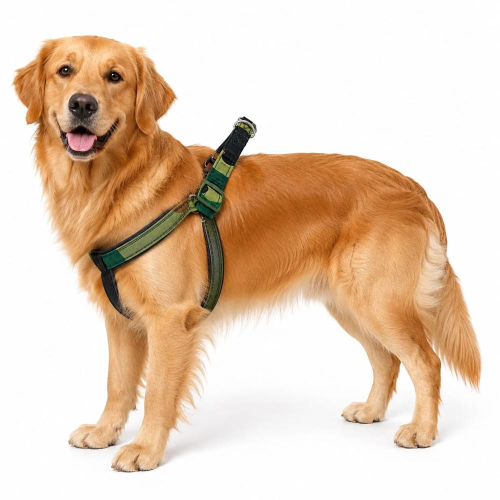 Dog Hraness Body Belt Padded Army Pattern