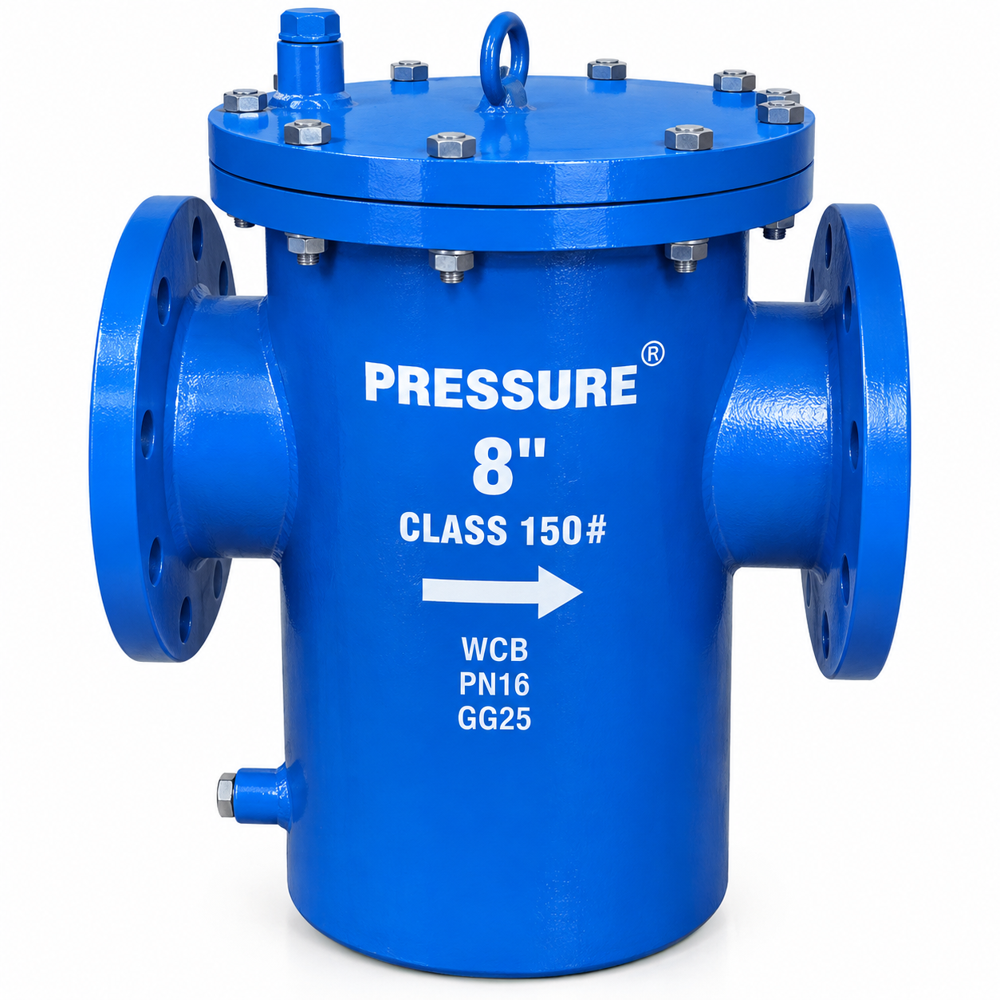 Industrial Y Type Strainer - Stainless Steel, 400mm Length X 300mm Height X 200mm Width | Silver, Compact Size, Flanged Connection, 30 Bar Pressure