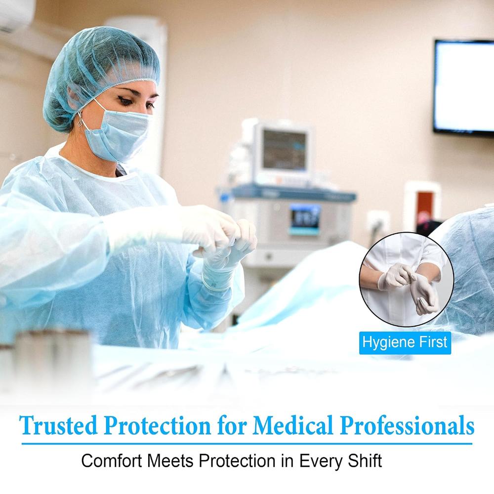Hospital White Latex Gloves