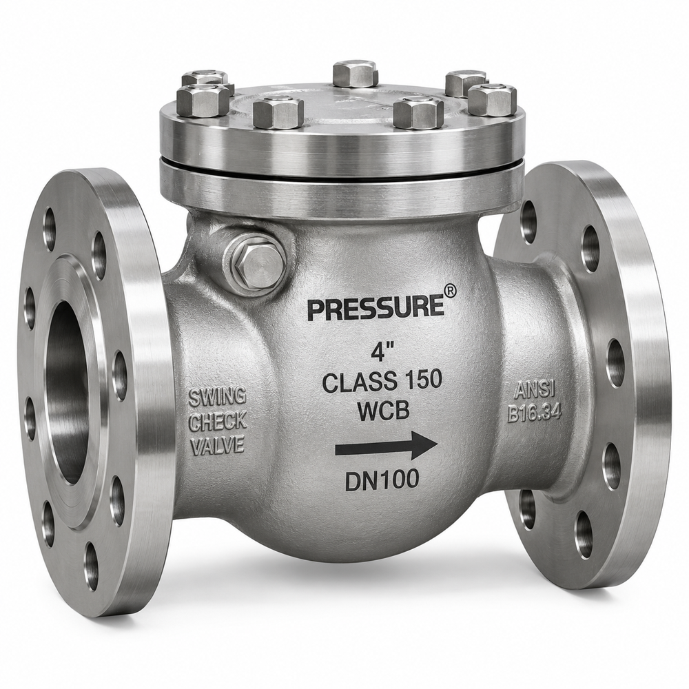 Swing Check Valve - Carbon Steel, 2" To 24", Flanged/buttweld | Automatic Design, High Pressure Rating Up To 621 Bar, Metal-to-metal Sealing