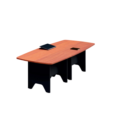 Conclave Conference Table - Color: Cherry Wood Top/Black Base