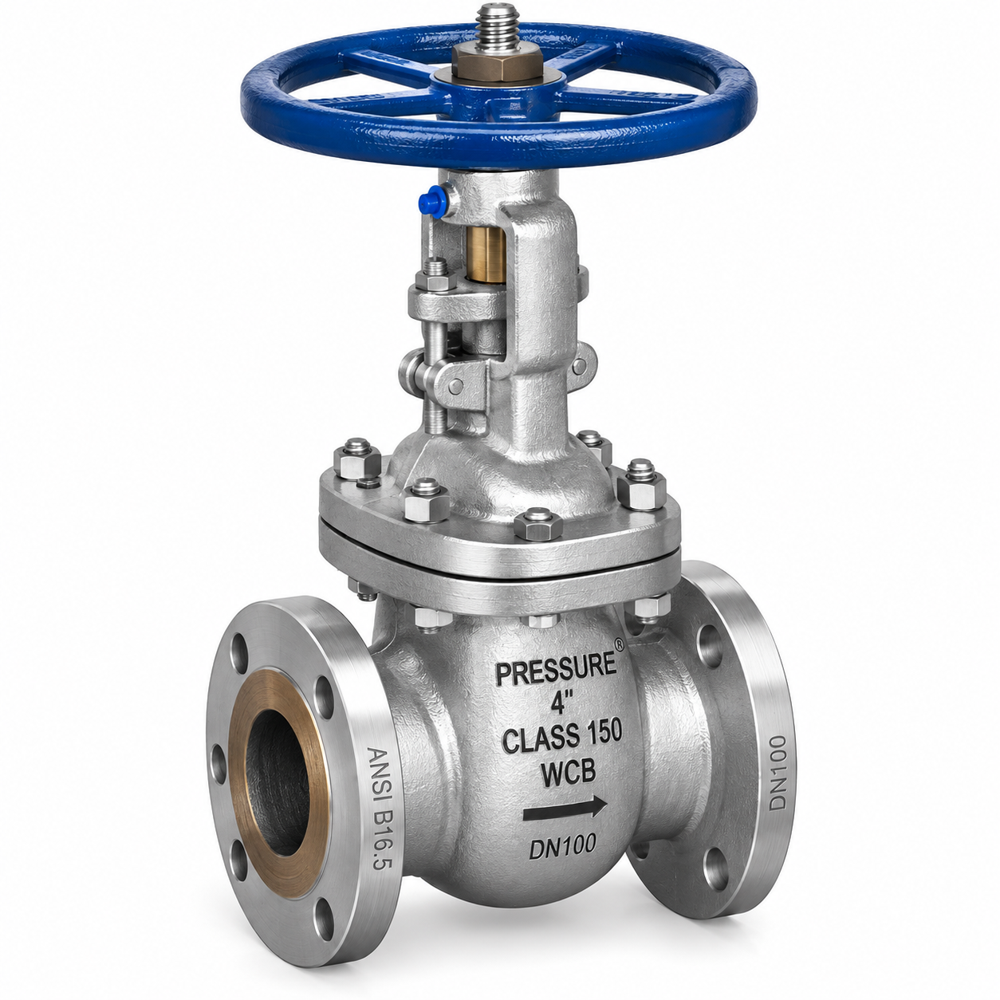 Industrial Gate Valve - Color: Blue Silver