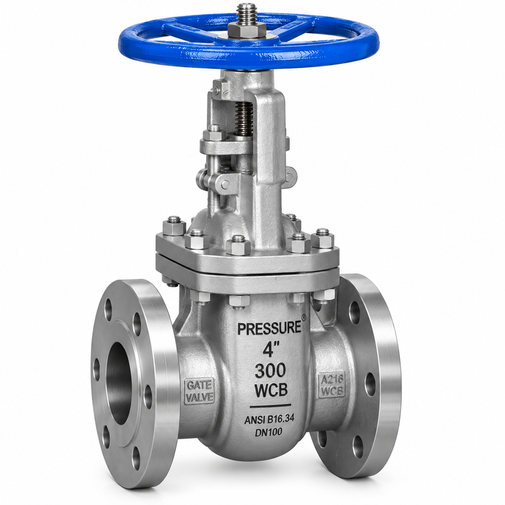 Industrial Gate Valve - Color: Blue Silver