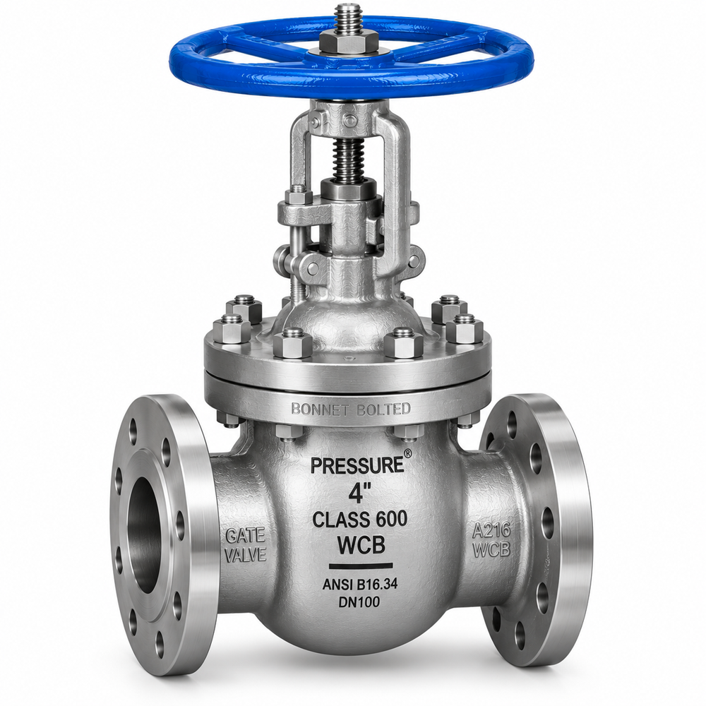 Industrial Gate Valve - Color: Blue Silver