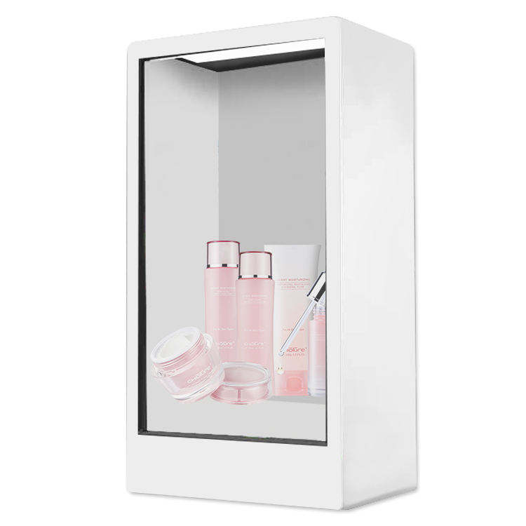 55 Inch Interactive Transparent LCD Holobox Display Cabinet