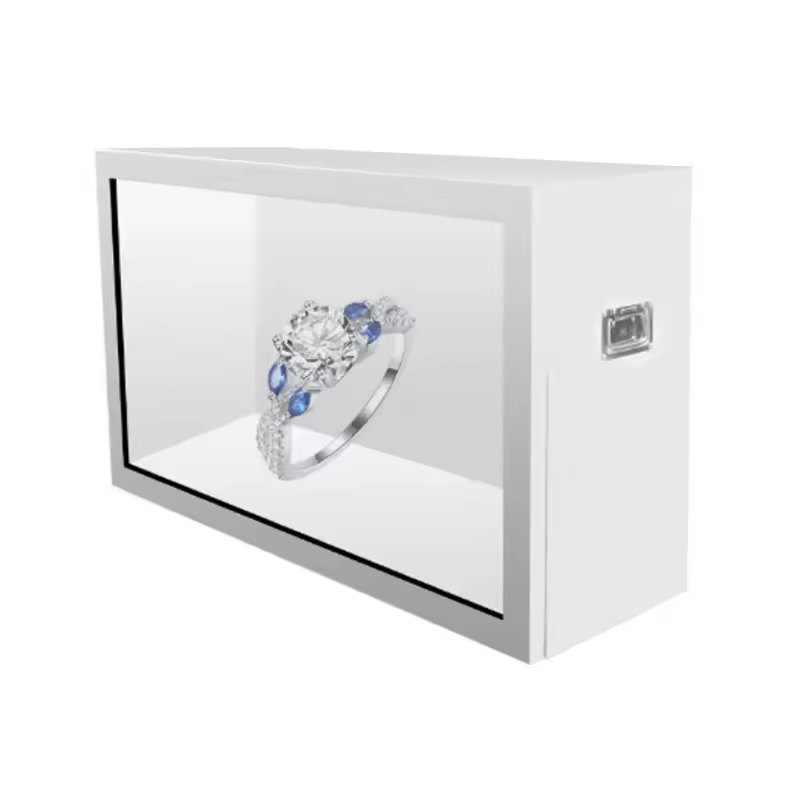55 Inch Interactive Transparent LCD Holobox Display Cabinet