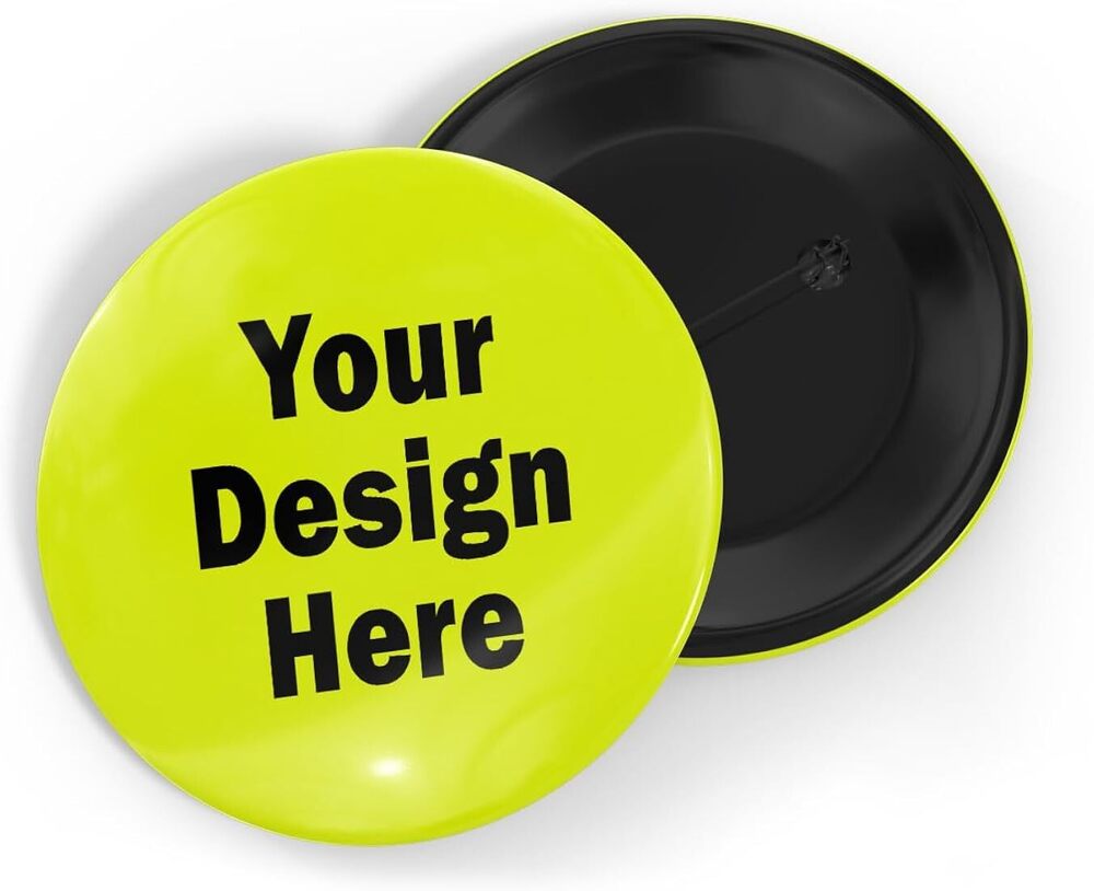 Customized Badges - Brass Zinc Alloy Metal, Custom Size, Multicolor, Glossy Matt Antique Finish, Safety Pin Butterfly Clutch Magnet Attachments, Eco-friendly Durable Rust-proof