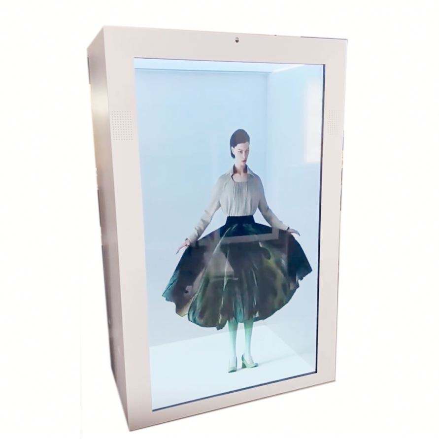 Transparent LCD Video Display Cabinet Holobox for Exhibition