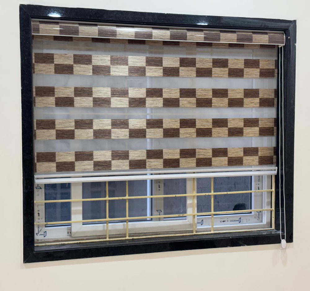 Brown And Beige Zebra Blinds