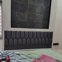 Dark Grey Double Bed Headboard