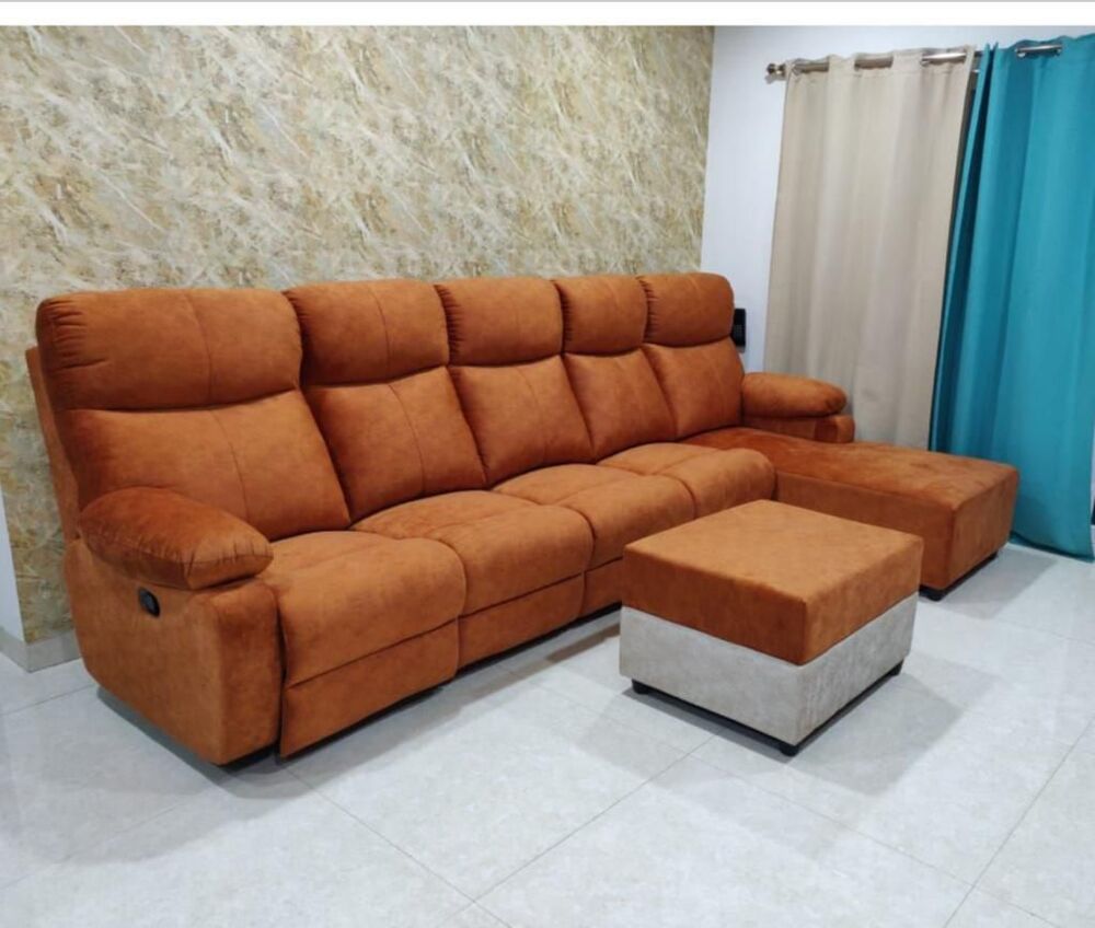 L Shaped Reclining Sectional Sofa Set