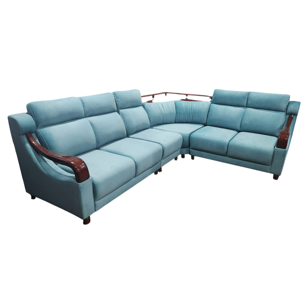 Light Blue Upholstered Sofa Set