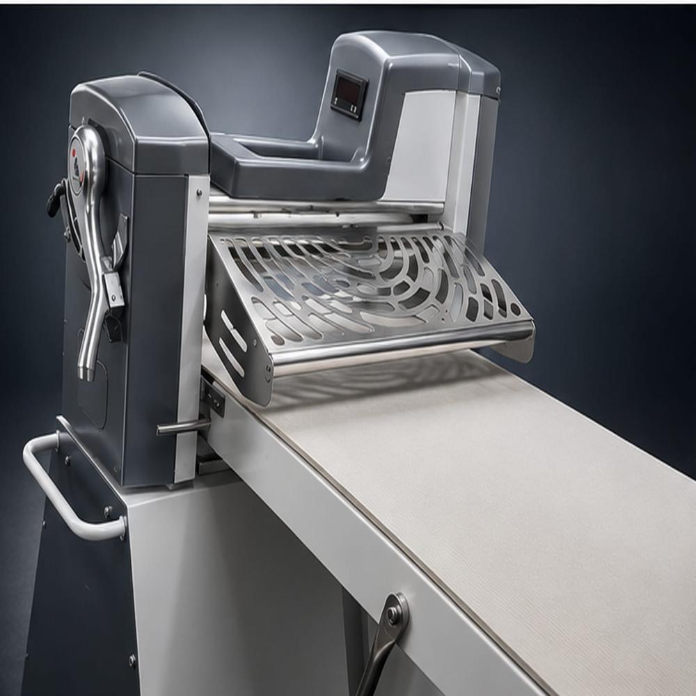 Dough Sheeter - Stainless Steel & Alloy Steel, 1700x880x1300 Mm, Silver & Black | Adjustable Roller Pressure, Food Grade Pvc Conveyor, Foldable Side Tables